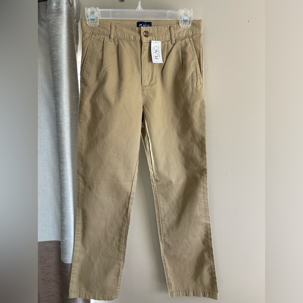Children’s place tan dress pants, size 12 nwt